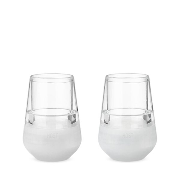 Host Host 1745 Glass Freeze Wine Glass; Clear - Set of 2 1745